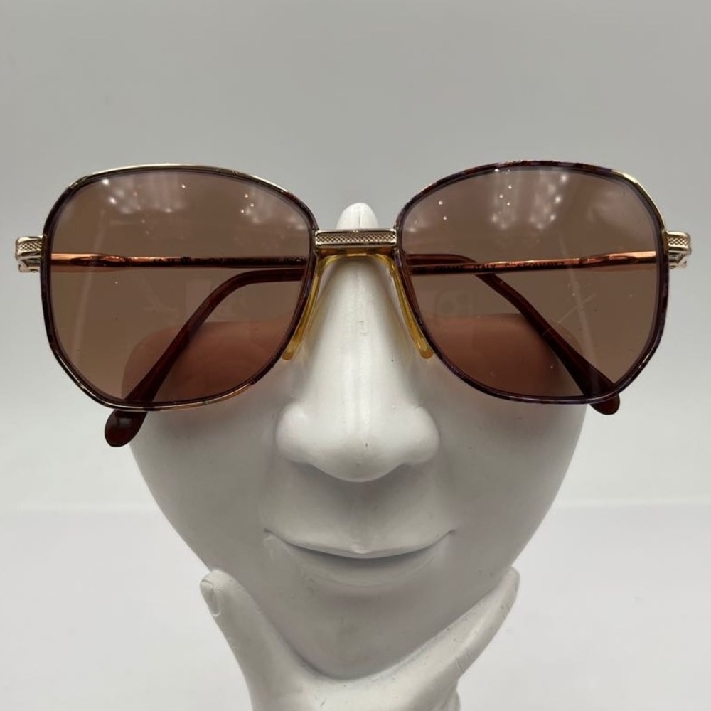 Vintage Berdel Brown Purple Oval Sunglasses Frames Becky